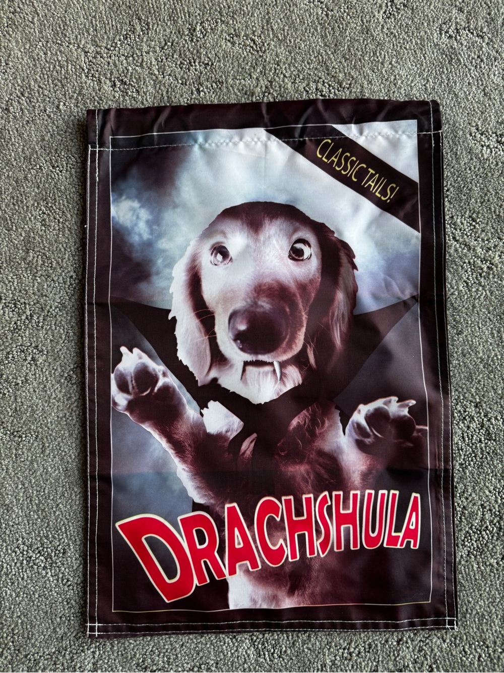Dachshund Halloween garden flag